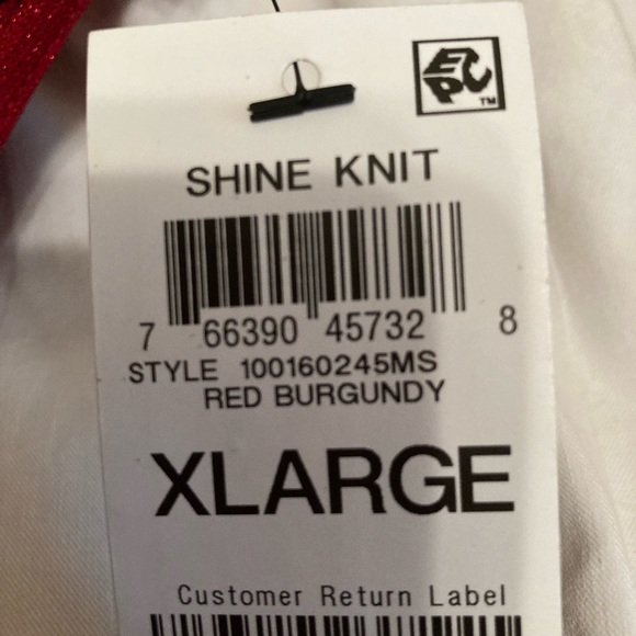 Alfani Women’s Dressy Red Shine Knit V Neck Long Sleeve Mock Surplice Top XL - Picture 3 of 5